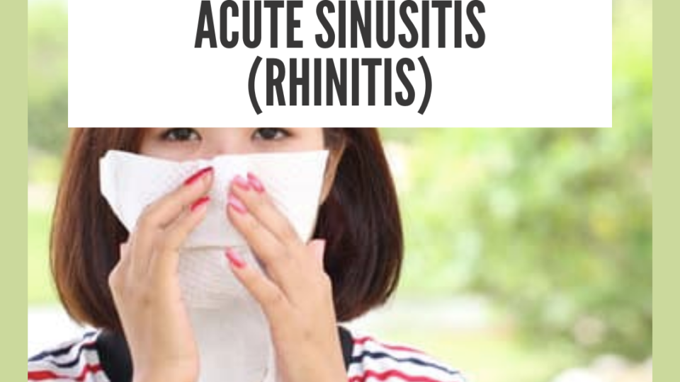 Natural Home Remedy For Acute Sinusitis